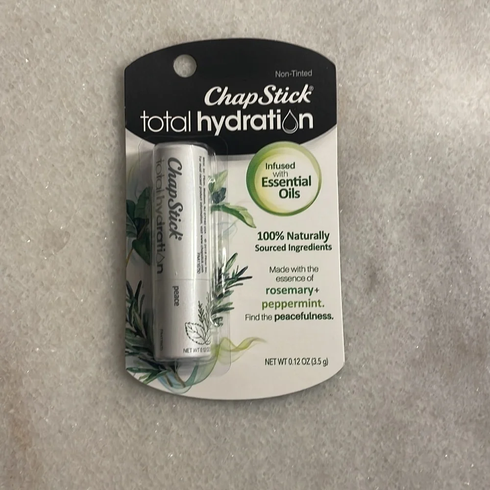 Chapstick total hydration chapstick essential oil rosemary peppermint lip makeup